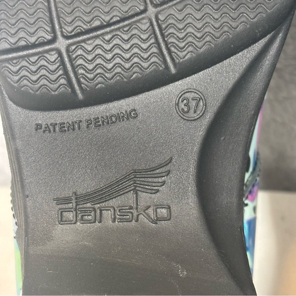 Dansko LT Pro Patent Leather Clogs Shoes-Multi Color Hearts-Women EU 37 / US 6.5 - Picture 9 of 10